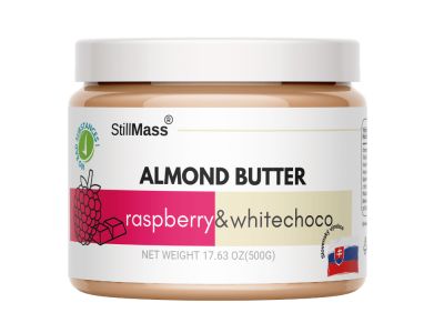 StillMass mandľové maslo, 500 g, whitechocolate/raspberry