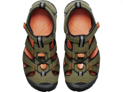 KEEN SEACAMP II CNX children&#39;s sandals, dark olive/gold flame