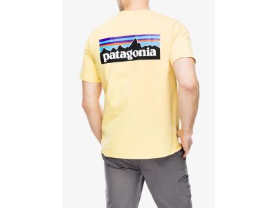 Koszulka Patagonia P-6 Logo Responsibili, frezowana żółta