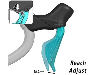 Manetka Shimano 105 Di2 ST-R7170+BR-R7170/hydr. hamulec 2x12 lewa, OEM