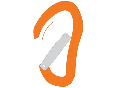 Climbing Technology Morfo SG Karabiner, blau/orange