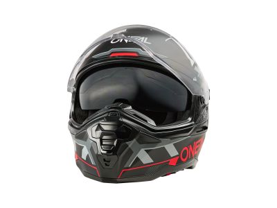 O&#39;NEAL D-SRS SQUARE Helm, schwarz/rot/grau