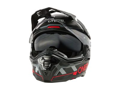 O&#39;NEAL D-SRS SQUARE Helm, schwarz/rot/grau