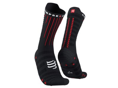 COMPRESSPORT Aero ponožky, čierna/červená