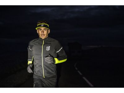 COMPRESSPORT Hurricane Windjacke, Flash Black/Fluo Yellow