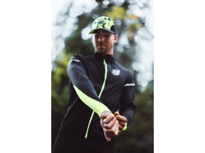 COMPRESSPORT Hurricane Windproof jacket, Flash Black/Fluo Yellow