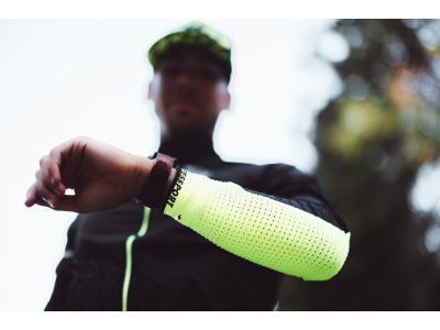 Jachetă antivânt COMPRESSPORT Hurricane, Flash Black/Fluo Yellow