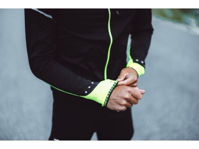 Jachetă antivânt COMPRESSPORT Hurricane, Flash Black/Fluo Yellow