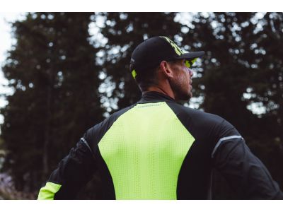 COMPRESSPORT Hurricane Windproof jacket, Flash Black/Fluo Yellow