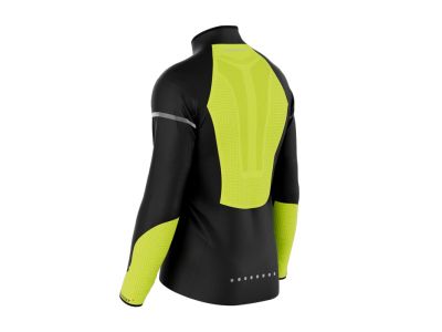 Jachetă antivânt COMPRESSPORT Hurricane, Flash Black/Fluo Yellow