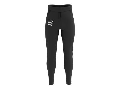 Pantaloni fără cusături COMPRESSPORT Hurricane Windproof, negri