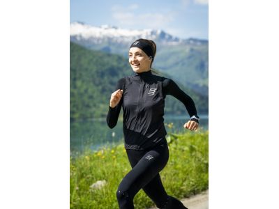 COMPRESSPORT Hurricane Windproof v2 női mellény, fekete