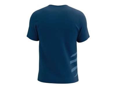 COMPRESSPORT Logo T-shirt, Estate Blue/Pacific Coast