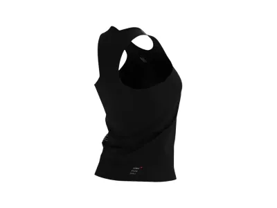 Top de damă COMPRESSPORT Performance Singlet, Negru/Verde Paradis