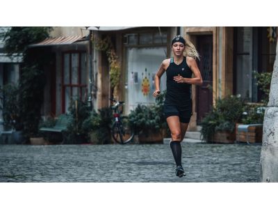 COMPRESSPORT Performance Singlet Damen Tanktop, Schwarz/Paradise Green