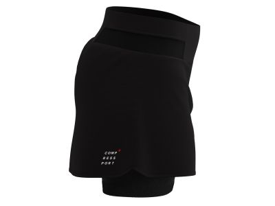 Pantaloni scurți/fustă de damă COMPRESSPORT Performance, negru