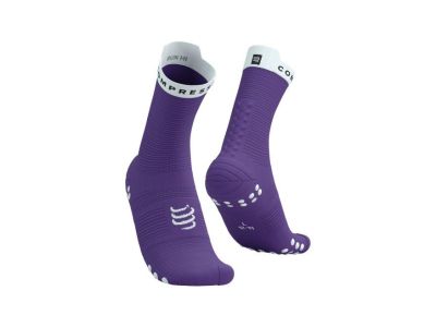 COMPRESSPORT Pro Racing v4.0 Run High ponožky, Lilac/White