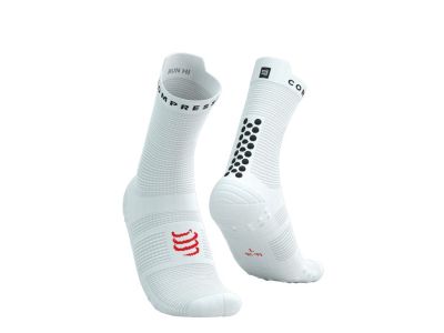 COMPRESSPORT Pro Racing v4.0 Run High Socken, weiß/schwarz