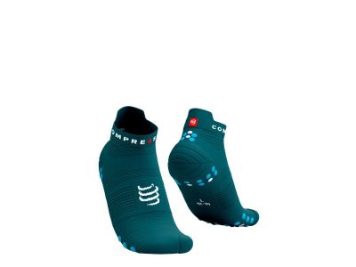 COMPRESSPORT Pro Racing v4.0 Run Low socks, shaded pruce/hawaiian ocean
