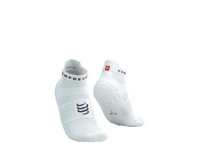 COMPRESSPORT Pro Racing v4.0 Run Low socks, white/black