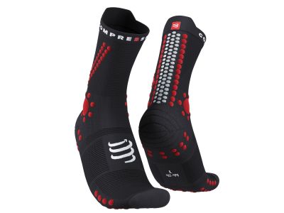 COMPRESSPORT Pro Racing v4.0 Trail-Socken, schwarz/rot