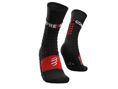 COMPRESSPORT Pro Racing Winter Run Socken, schwarz/rot