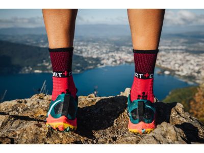 COMPRESSPORT Pro Racing Winter Trail socks, Mosaic Blue/Black