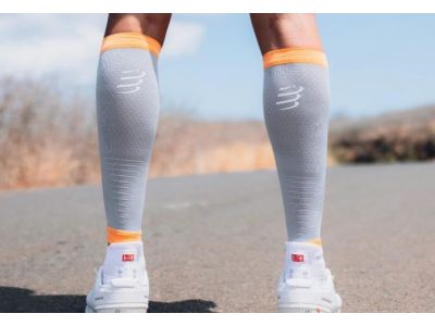 COMPRESSPORT R2 3.0 návleky na lýtka, Grey Melange/Black