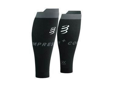 COMPRESSPORT R2 Oxygen calf sleeves, Black/Steel Grey