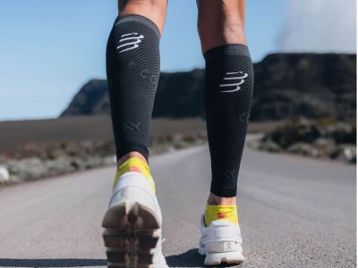 Manșoane pentru oxigen COMPRESSPORT R2, negru/gri steel