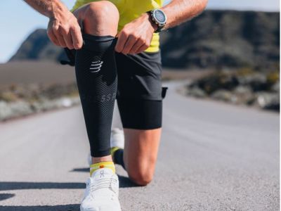 Manșoane pentru oxigen COMPRESSPORT R2, negru/gri steel