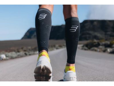 Manșoane pentru oxigen COMPRESSPORT R2, negru/gri steel