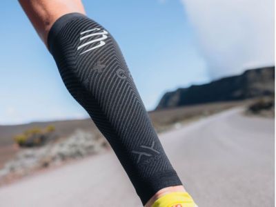 COMPRESSPORT R2 Oxygen Wadenmanschetten, Schwarz/Stahlgrau