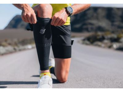 Manșoane pentru oxigen COMPRESSPORT R2, negru/gri steel