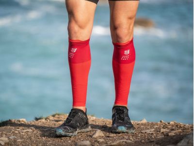 COMPRESSPORT R2v2 calf sleeves, Orangeade