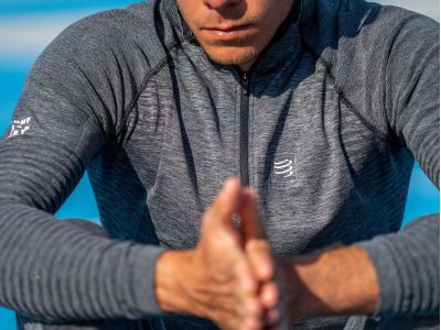 COMPRESSPORT Seamless sweatshirt, Gray Melange