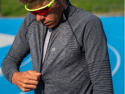 COMPRESSPORT Seamless sweatshirt, Gray Melange