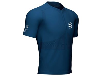 COMPRESSPORT Trail Half-Zip Fitted tričko, modrá