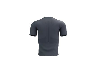 Tricou cu jumătate de fermoar COMPRESSPORT Trail, magnet/alb