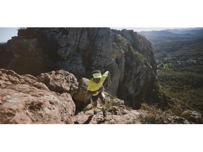 COMPRESSPORT Trail Half-Zip Fitted T-Shirt, Hawaiian Ocean/Shaded Spruce