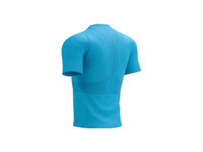 COMPRESSPORT Trail Half-Zip Fitted T-Shirt, Hawaiian Ocean/Shaded Spruce