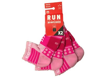 COMPRESSPORT Trainingssocken, 2 Paar, rosa