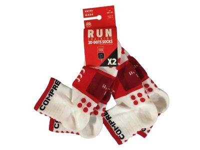 COMPRESSPORT Training Socken, 2 Paar, weiß