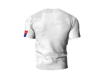 Tricou de antrenament COMPRESSPORT, alb