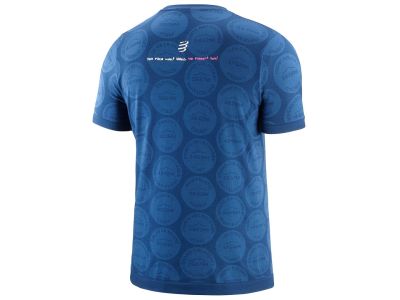 COMPRESSPORT Trainingsabzeichen-T-Shirt, Mont-Blanc-Blau