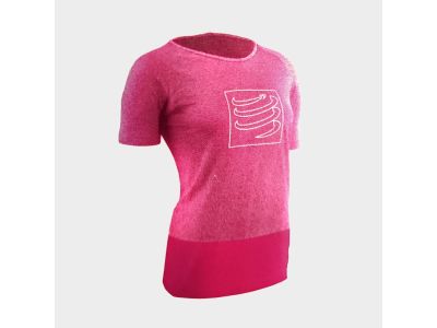 COMPRESSPORT Training v1 Damen-T-Shirt, Pink Melange
