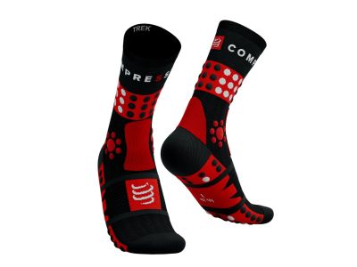 COMPRESSPORT Trekking ponožky, čierna/červená/biela