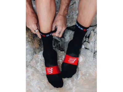 Skarpety COMPRESSPORT Ultra Trail V2.0, czarno-czerwone