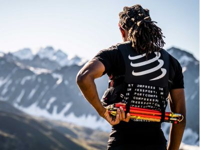 Kamizelka COMPRESSPORT UltRun Pack Evo, 10 l, nadruk cukier/lód