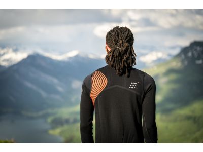 COMPRESSPORT Winter Trail Postural T-Shirt, schwarz/rot